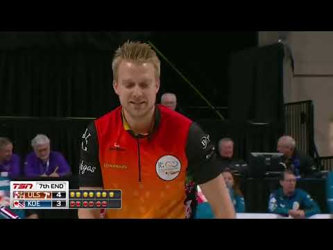 #contcup2017 Eye on the Hog malfunctions, Håvard Vad Petersson asks Koe Boys to police the hog line