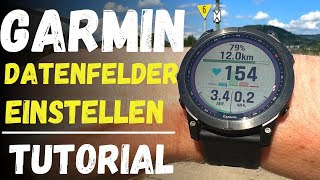 Garmin Datenfelder einstellen Tutorial deutsch