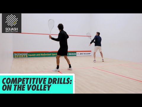 Squash Tips: Competitive Drills - On The Volley - With Lee Drew & Jethro Binns