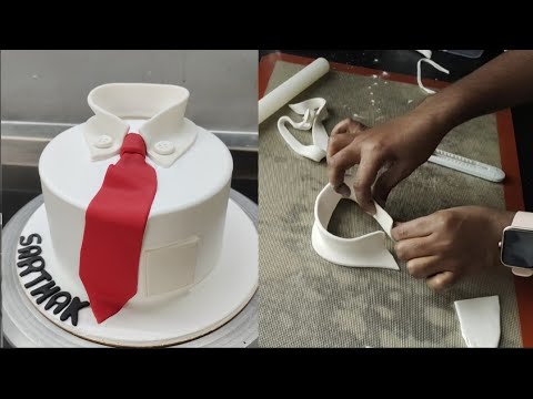 shirt cake design | fondant shirt cake tutorial | t shirt cake | shirt birthday cake | 1kg cake