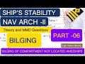 Naval Arch II Part 06 Ship Stability Phase 2 Bilging Of Compartment Not Located Amidships