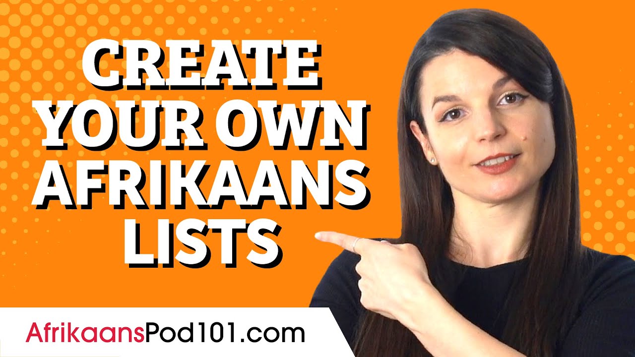 Create Your Own Printable Afrikaans Vocabulary Worksheets