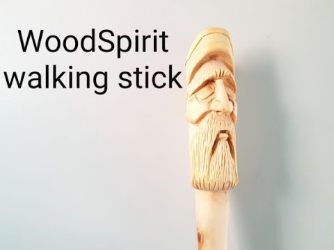 WoodSpirit Walking stick: power carving with Kutzall burrs