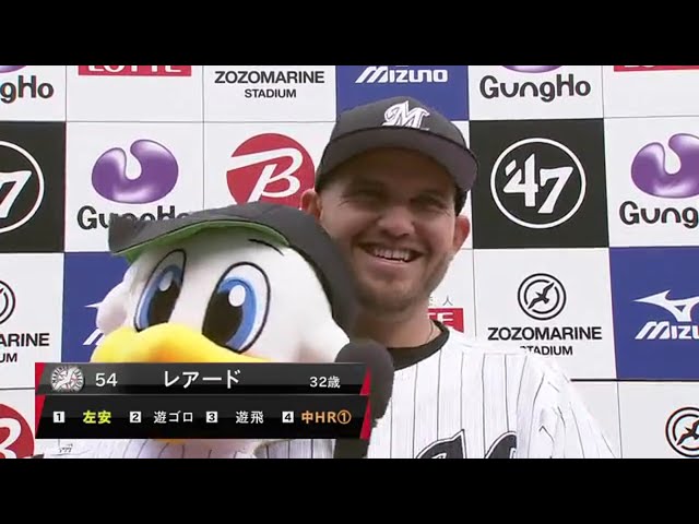 マリーンズ・レアード選手ヒーローインタビュー 6/28 M-B