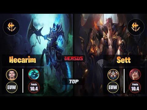 Bwipo HECARIM (Top) [Conqueror] VS SETT - Challenger EUW Patch 10.4