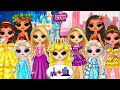 Princess Peach, Elsa, Ariel, Belle, Moana Princesses get Modern Clothes | SurprisingDolls Paper DIY