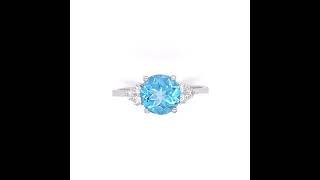 Blue Topaz Engagement Ring