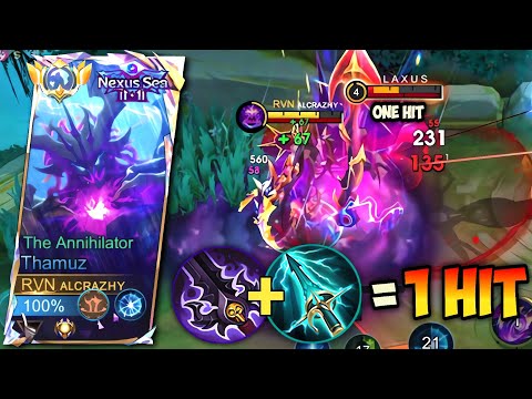 HOW TO PLAY THAMUZ SKY PIERCER CRUSH MODE‼️TOP GLOBAL THAMUZ GAMEPLAY - MLBB