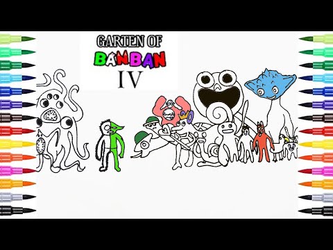 Garten of Banban Chapter 4 New Coloring pages / Color All New Monsters / Cartoon - On & On [NCS]