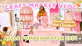 CRAFT MARKET VLOG 🛍️ vending at Bells Pumpkin Patch 2024 🎃 how much money did I make?! 💰