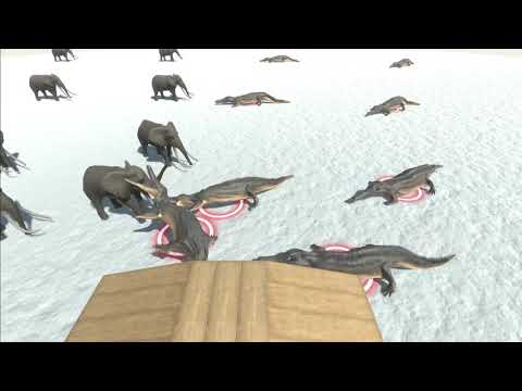 8 Elephant snow vs all units - Animal Revolt Battle Simulator