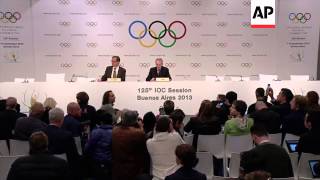 Outgoing IOC President Jacques Rogge holds news conference