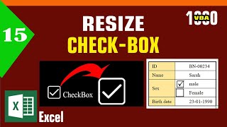 #15- How to resize CheckBox in Excel VBA | Learn Excel VBA | MsOffice Learning | រៀន Excel