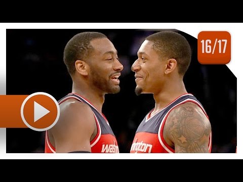 John Wall & Bradley Beal Full Highlights vs Knicks (2017.04.06) - CLUTCH!