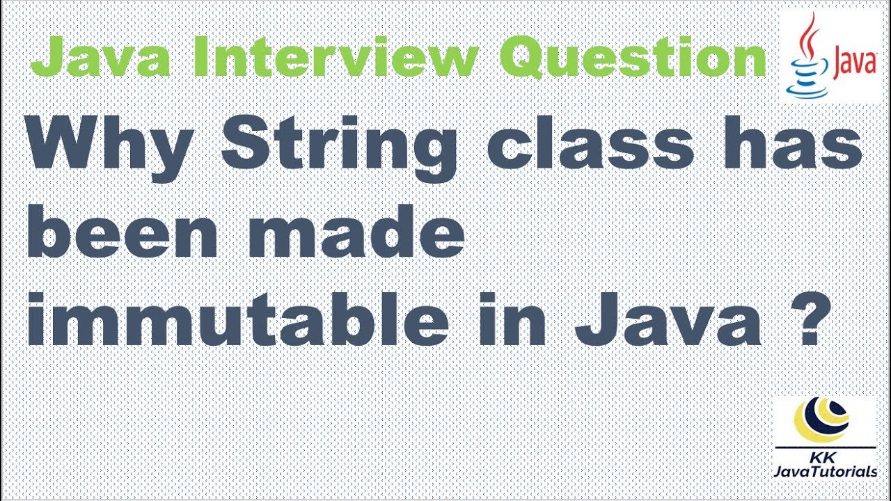 Why String class has been made immutable in Java ? || Java Interview Questions