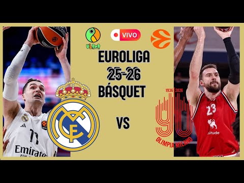 EN VIVO | REAL MADRID VS OLIMPIA MILANO | EUROLIGA 2025/2026  |  BASKETBALL