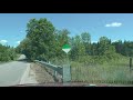 guardrail safety reflector along rural Ontario, Canada road July 2018