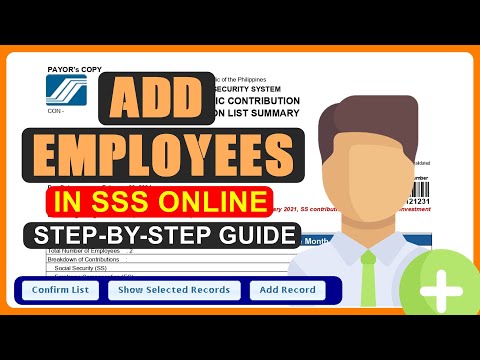 HOW TO ADD EMPLOYEES IN SSS ONLINE 2024