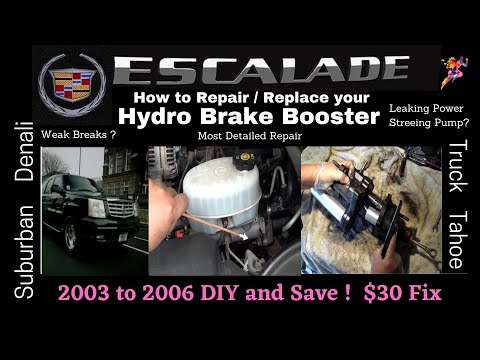Cadillac Escalade ESV How to Repair Your Hydro Brake Booster - Leaking Power Steering Pump $40 Fix