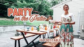 Patio Party at my 14 foot picnic table! mini loaves, fresh pressed juice, summer menu | Host with me
