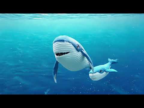 Peluche Ptipotos Baleine maman bébé bleue gravillou_whale_blue_les_ptipotos_74301