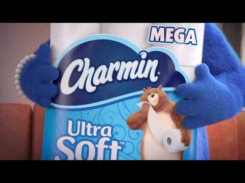 Charmin ultra soft toilet paper rolls| Can't keep your paws off.