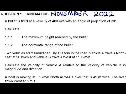 Engineering Science N4 Kinematics NOVEMBER 2022 | NATED ENGINEERING @mathszoneafricanmotives
