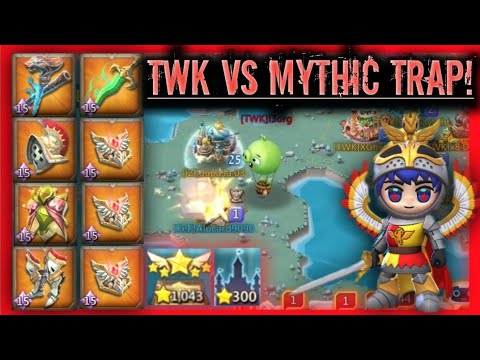 Lords mobile: TWK 6 Rallies back to back vs MYTHIC rally trap! 37m troops eats any titan Mixed rally