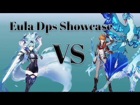 Genshin Impact: Eula Dps Showcase on three of the Bosses.