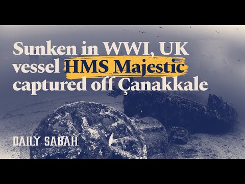 Shipwreck of Royal Navy vessel 'HMS Majestic' shot in Turkey