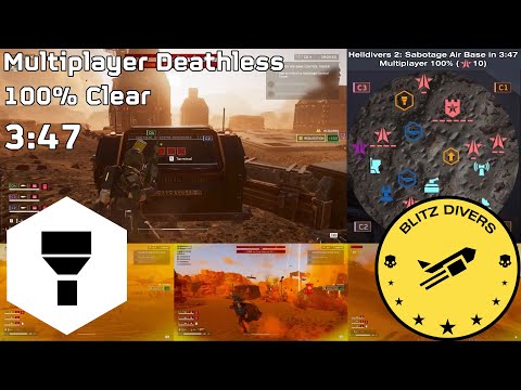 Helldivers 2 Speedrun: Sabotage Air Base in 3:47 (Super Helldive // Full Clear // Deathless)