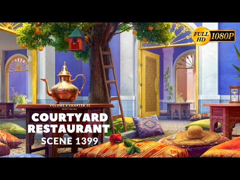June's Journey Scene 1399 Vol 6 Ch 35 Courtyard Restaurant *Full Mastered Scene* HD 1080p