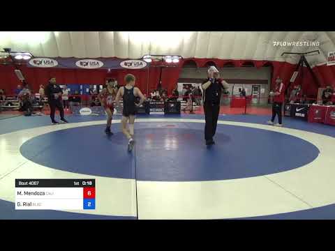 41 Kg Round Of 16 - Moses Mendoza, California Vs Griffin Rial, Black Fox Wrestling Academy