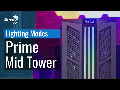 AEROCOOL PGS PRIME-G-BK-v2 ARGB Juodas Mid Tower PC dėklas