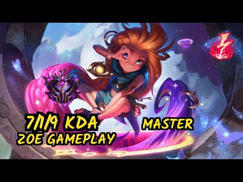 S04 Abbedagge (ZOE) vs LUCIAN - 7/1/9 KDA MID GAMEPLAY - EUW Ranked MASTER