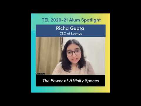 Richa speaks at the TEL Alumni Spotlight | Labhya | Richa Gupta