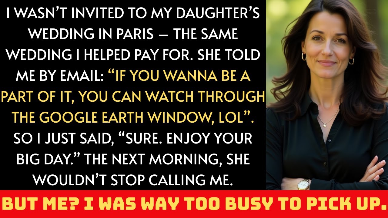 My daughter emailed me don't come to my wedding  watch through livestream  ok, i knew what to do.