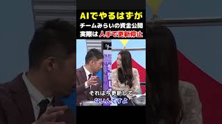 【看板倒れ】山口真由も困惑…チームみらいの「見える化」、AIではなく人手対応だった