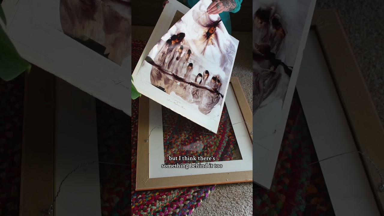 Switching out thrifted are for my own art print. Prints dropping October 27th 2025 :) #westernart