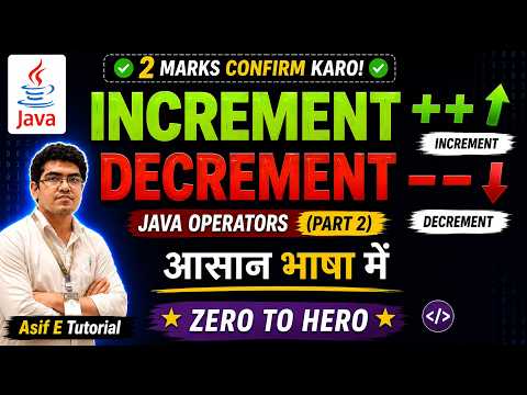 06 Master Java And Operators Pre Post Increment Examples Javatutorial