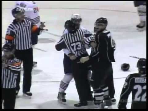Sudbury Wolves Captain Marcus Foligno Fight