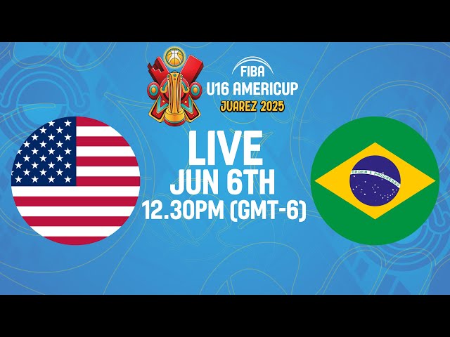 LIVE - USA v Brazil | FIBA U16 AmeriCup 2025 | Quarter-Finals