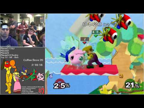 CB 2/18/18 - Melee Singles - 119J (Jigglypuff) Vs. A Rookie (Mario) - Top 12 WF
