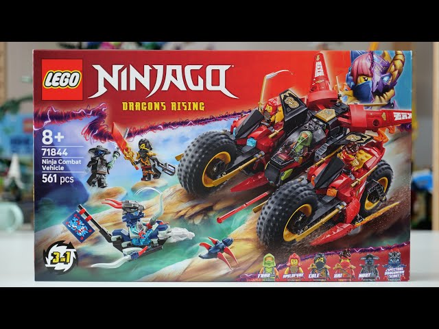 Vídeo relacionado con LEGO Ninjago Vehículo de Combate Ninja - Set de Construcción Transformable a 2 Motos Ninja y Avión Reactor de Juguete - 6 Minifiguras Inc. Kai y Cole - Regalo para Niños de 8+ Años 71844