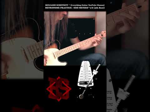 Prog Rock: ODD METERS 😎 Playing a 7/8 Riff with a Metronome set to Eighth & Quarter Notes 🎸 #shorts