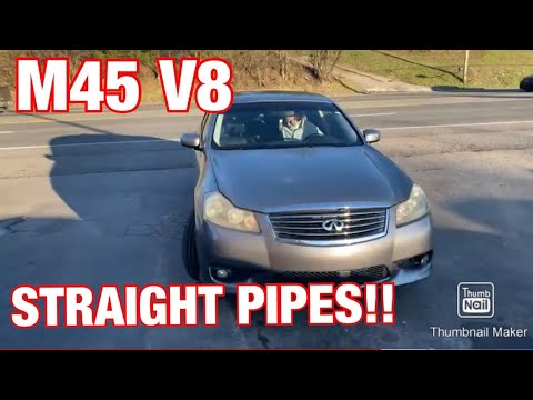 2008 Infiniti M45 S DUAL EXHAUST w/ X PIPE & STRAIGHT PIPES!!