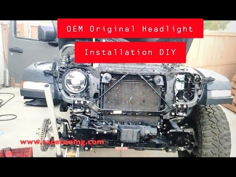 Jeep 2018-21 Wrangler JL/Gladiator OEM Original LED Halo Headlight Retrofit Installation Stock MoPar
