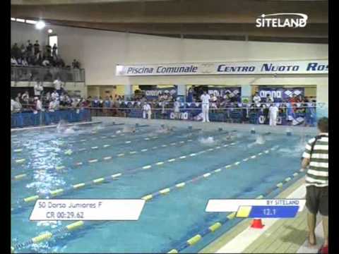 Serie 1 dei 50 Dorso Juniores Femmine -  Meeting di Halloween 8  Trofeo citta' di Rosa'