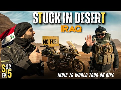 Alone in Iraq 🇮🇶 at Night 😨 Army Stopped || India 🇮🇳 To Karbala On Motorcycle | S2 Ep-15 | The Umar