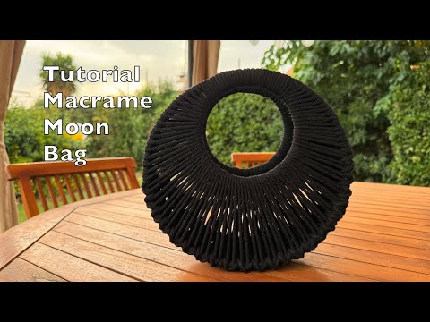 Tutorial Macrame Moon Bag